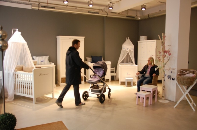 „kids first!” bietet werdenden Eltern genug Raum für erste Probefahrten mit ihren Kinderwagen-Favoriten.