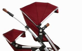 Der Joolz Geo punktet mit einem schwarz-silbernen Gestell.