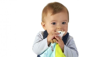 Für kleine Hände leicht zu greifen: das Schnuffeltuch Sophie la girafe.