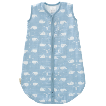Fresk_F100-25-Sleepingbag-muslin-Whale-bluefog
