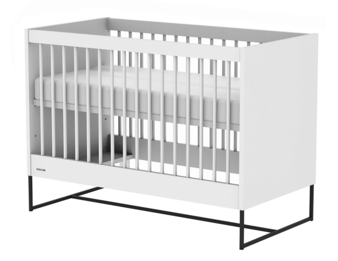 Intense - Ledikant 60x120 - Zwart frame - Wit_HR