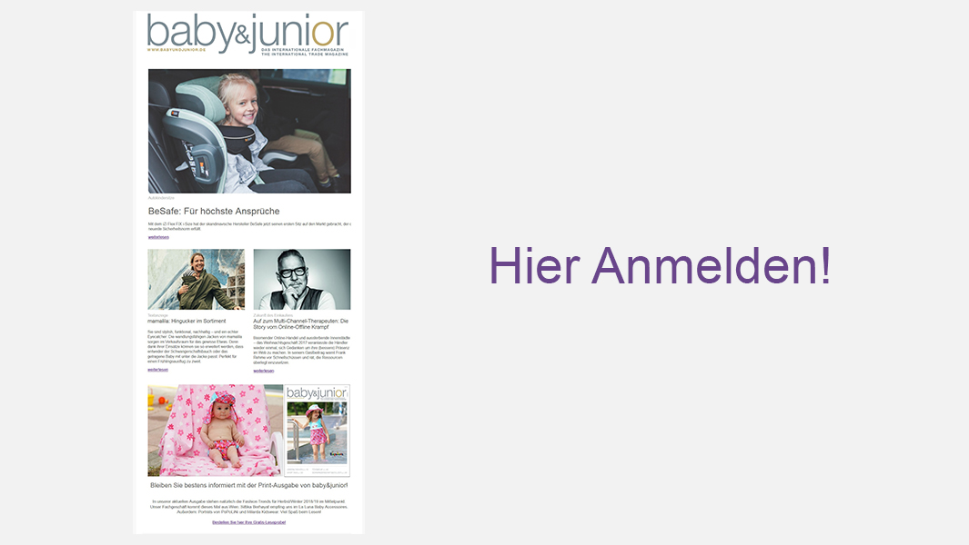 Anmeldung Newsletter baby&junior